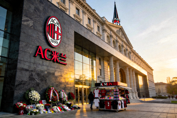 AC米兰俱乐部总部大楼外景，彰显百年豪门底蕴